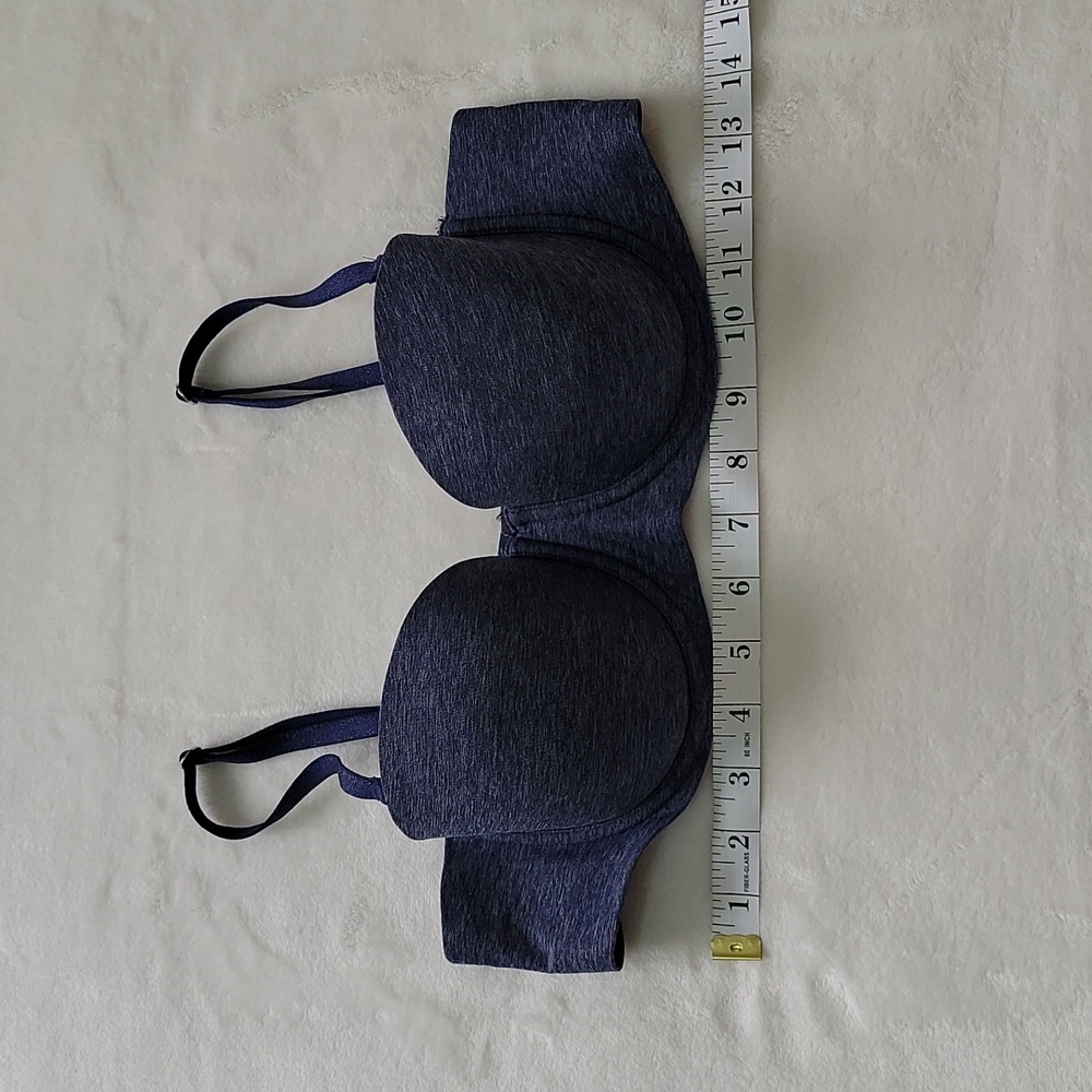 🧸 AERIE HEATHER NAVY DARK BLUE STRAPLESS OR STRAP T SHIRT COMFORT EVERYDAY BRA - Picture 3 of 8
